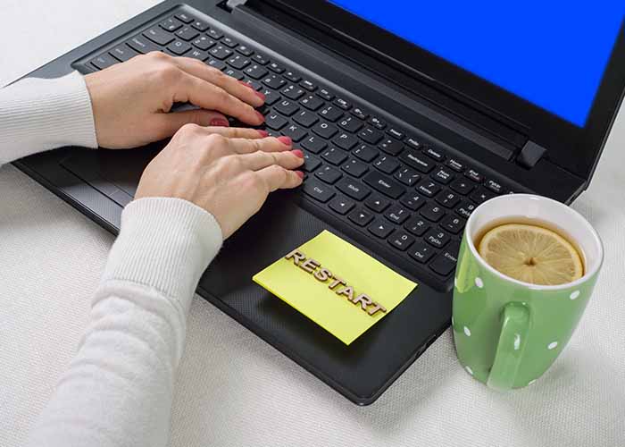 A Blue Screen of Death cannot be fixed by simply restarting Blue screen of death (bsod) lady crying